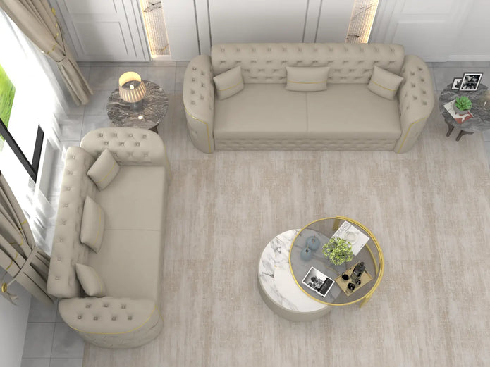 Cream 3+2 seater