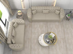 Cream 3+2 seater