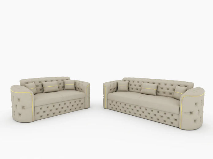 Cream 3+2 seater