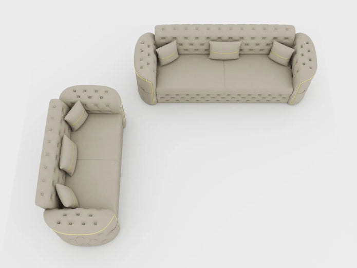 Cream 3+2 seater