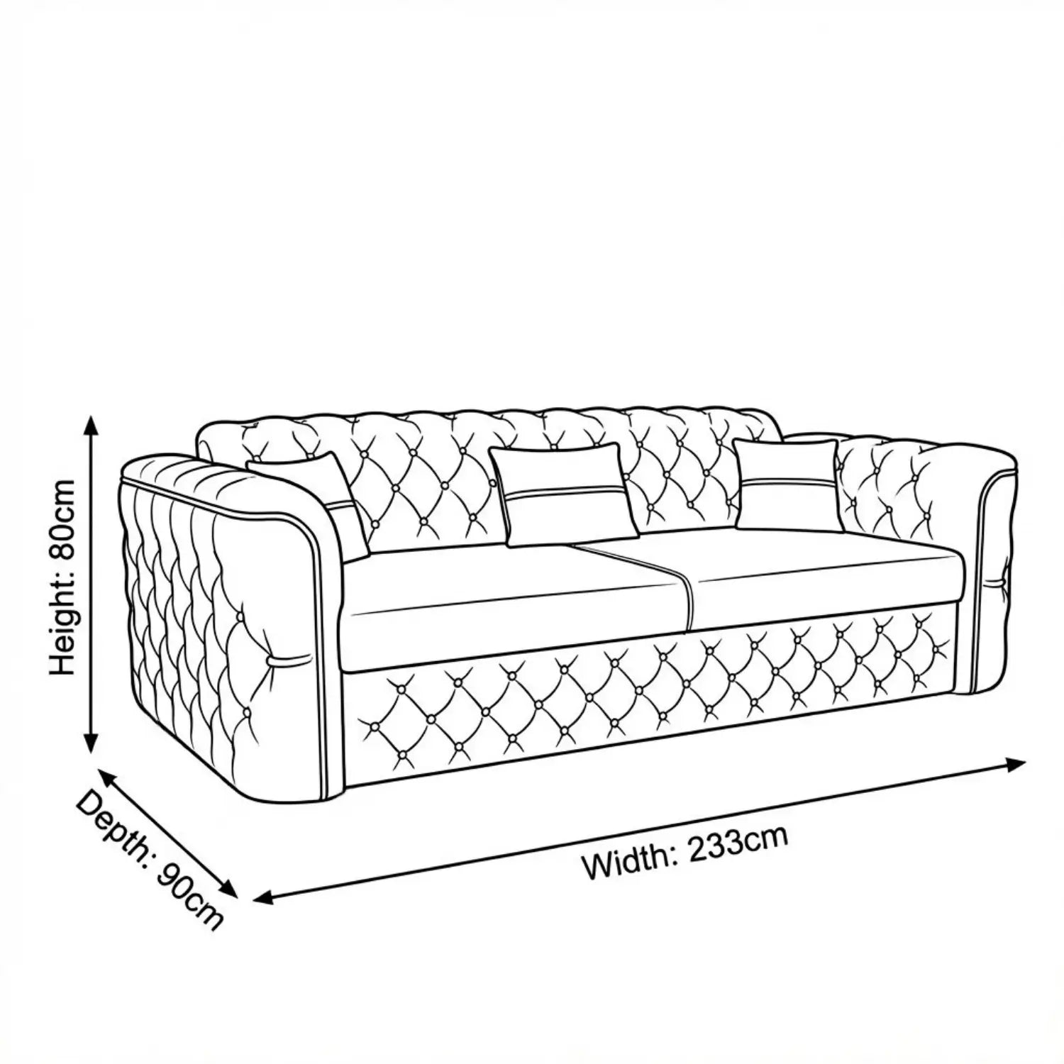 Mink 3 seater