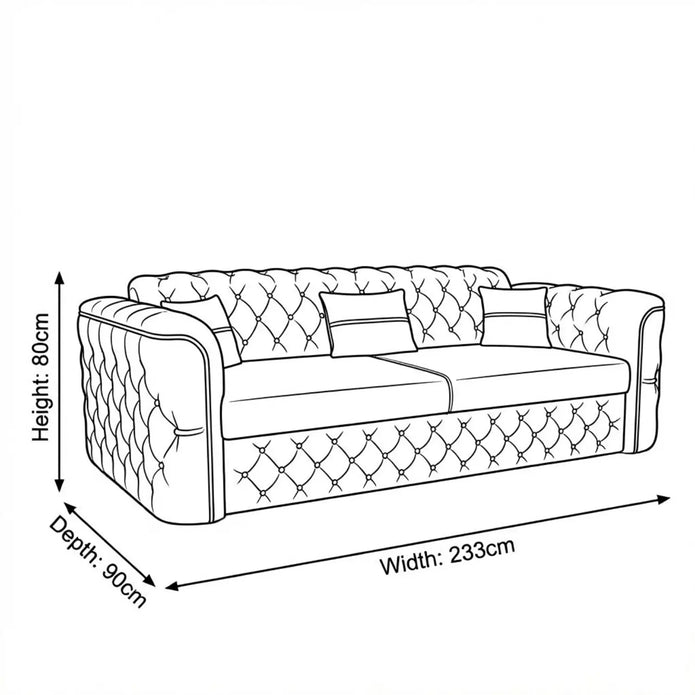 Mink 3 seater