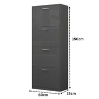 Lyon 4 Tier Shoe Cabinet