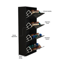 Lyon 4 Tier Shoe Cabinet