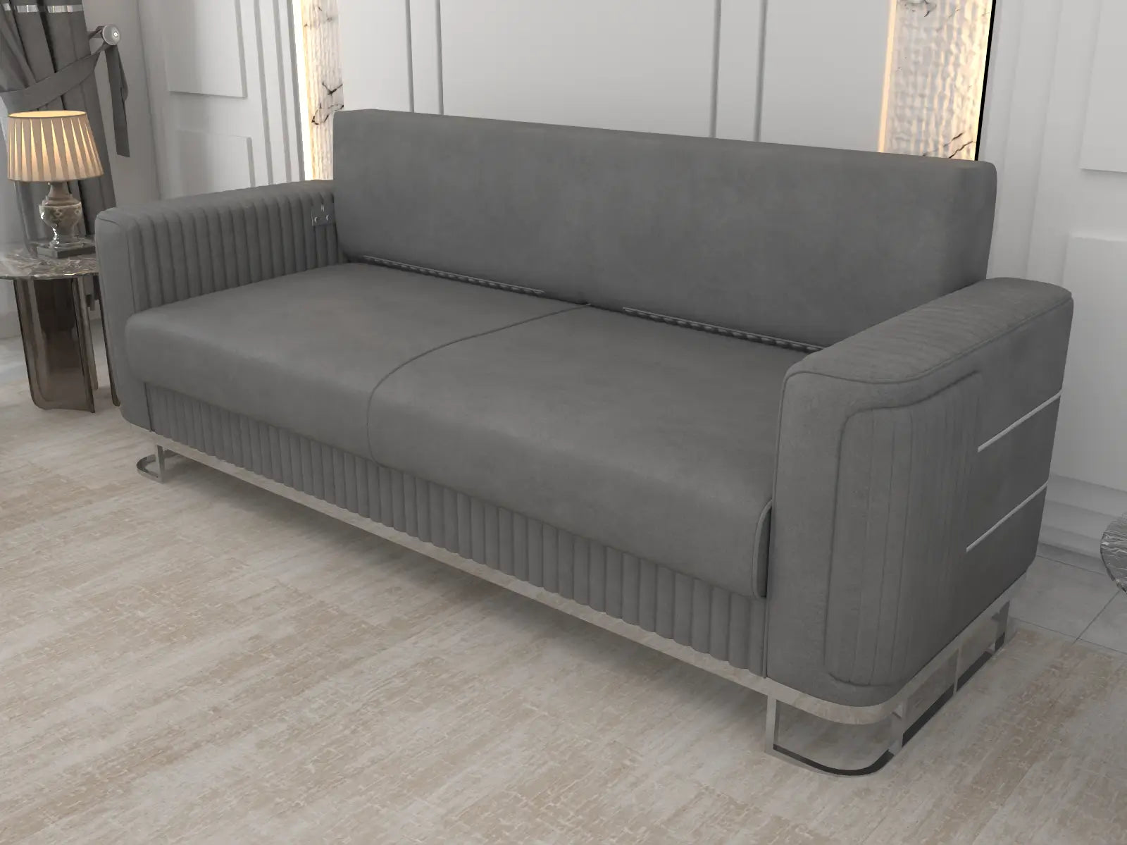 Grey 3 Seater