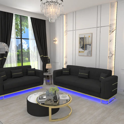 Black 3+2 Seater