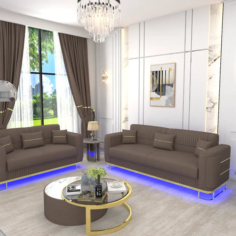 Brown 3+2 Seater