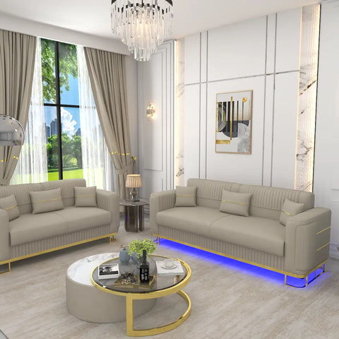 Cream 3+2 Seater
