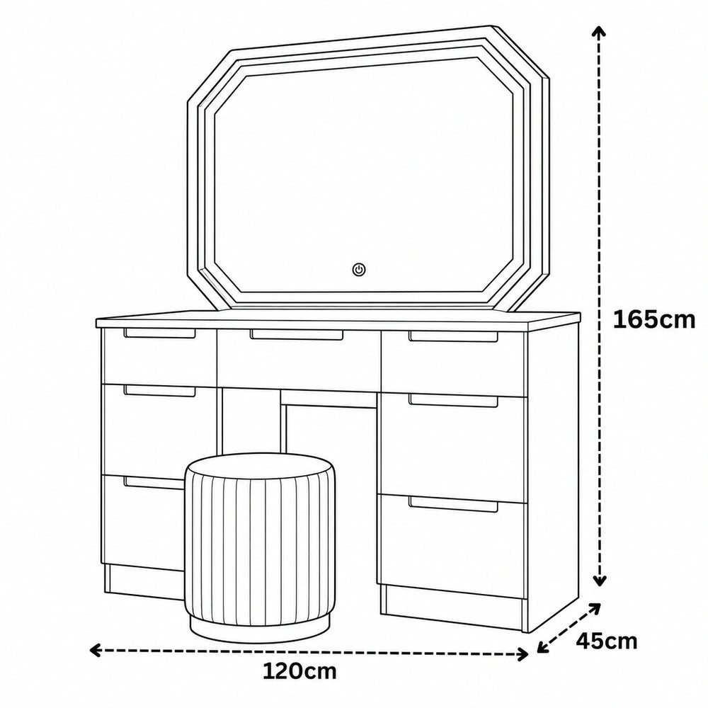 Bern Dressing Table Dimensions & Specs