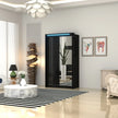 Porto 2 Doors Wardrobe | COLOR: Black | SIZE: 125cm 