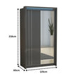 Porto 2 Doors Wardrobe | COLOR: Dark Gray | SIZE: 125cm