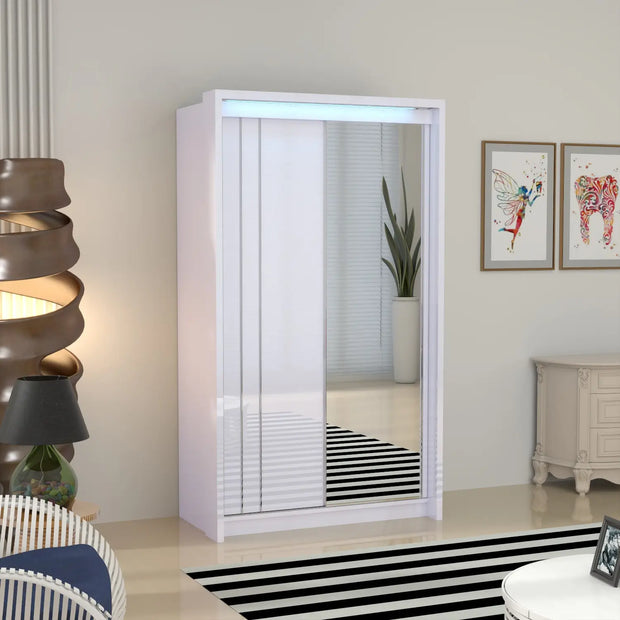 Porto 2 Doors Wardrobe | COLOR: White | SIZE: 125cm