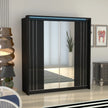 Porto 2 Doors Wardrobe | COLOR: Black | SIZE: 165cm
