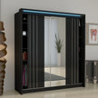 Porto 2 Doors Wardrobe | COLOR: Black | SIZE: 165cm