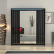 Porto 2 Doors Wardrobe | COLOR: Black | SIZE: 165cm