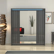 Porto 2 Doors Wardrobe | COLOR: Dark Gray |  SIZE: 165cm