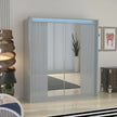 Porto 2 Doors Wardrobe | COLOR: Grey |  SIZE: 165cm