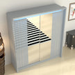 Porto 2 Doors Wardrobe | COLOR: Grey |  SIZE: 165cm