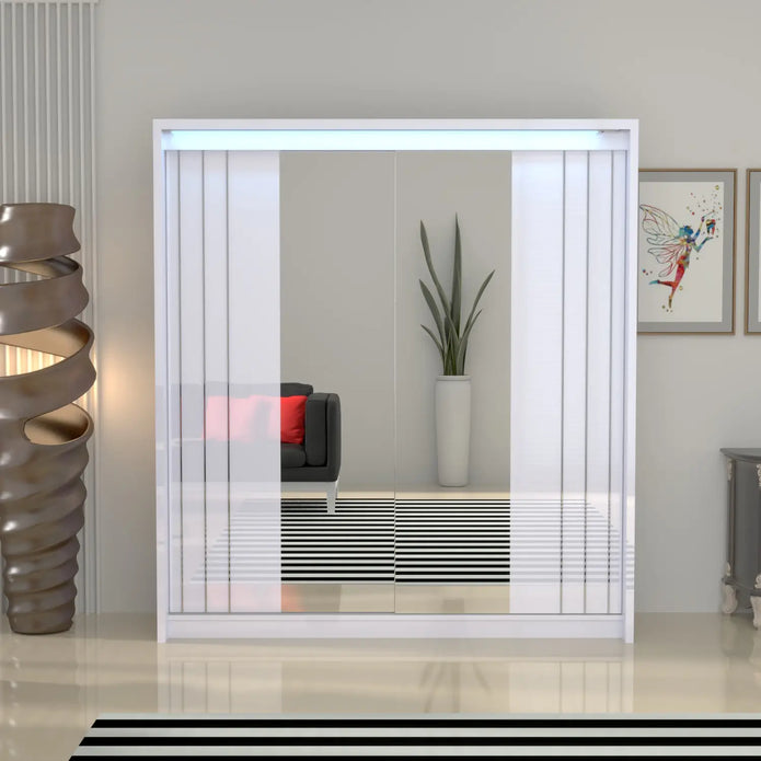Porto 2 Doors Wardrobe | COLOR: White | SIZE: 165cm