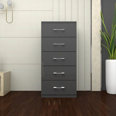 Riga 5 Drawers Chest | COLOR: Dark Grey | SIZE: 60cm , 80cm 