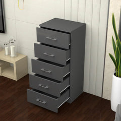 Riga 5 Drawers Chest | COLOR: Dark Grey | SIZE: 60cm , 80cm   