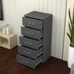 Riga 5 Drawers Chest | COLOR: Dark Grey | SIZE: 60cm , 80cm   