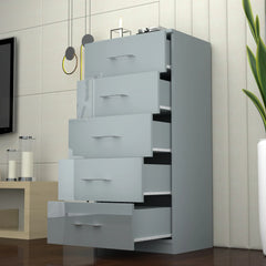 Riga 5 Drawers Chest | COLOR: Grey | SIZE: 60cm , 80cm 