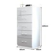 Riga 5 Drawers Chest | COLOR: White | SIZE: 60cm , 80cm 