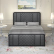 Swiss Metal Bed | COLOR: Gray | SIZE: Single, Small/Double, Double, King 