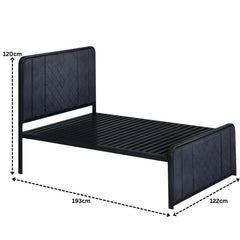 Swiss Metal Bed | COLOR: Black | SIZE: Single, Small/Double, Double, King 