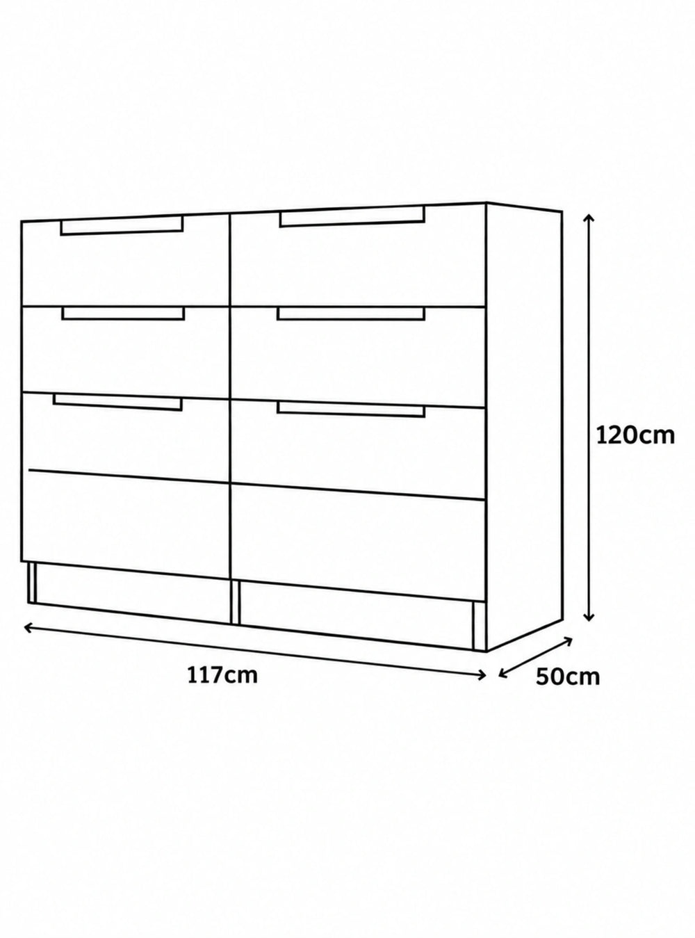 Valencia 6 Drawer Chest Dimensions & Specs