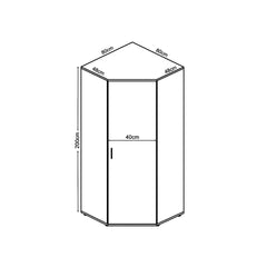 Verona | 1 door Corner | White