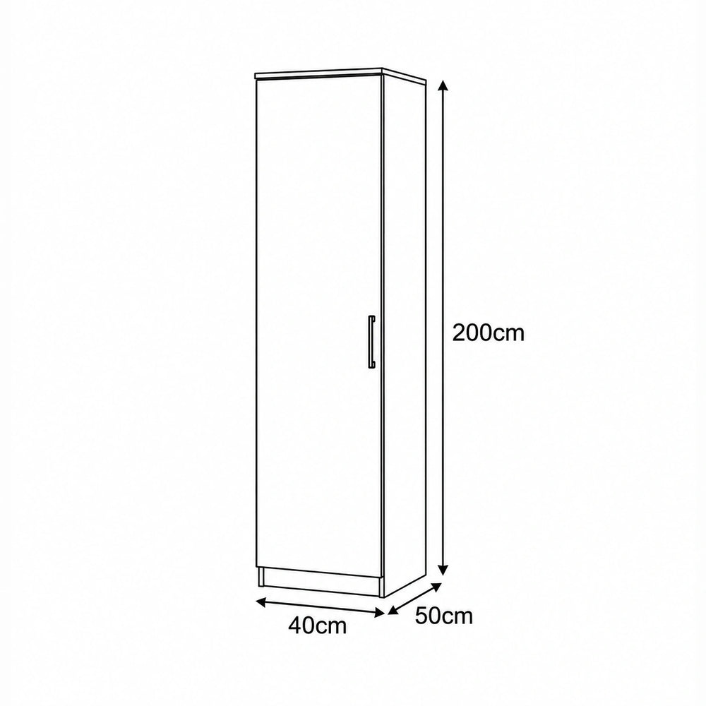 Verona 1 Door Wardrobe Dimensions & Specs