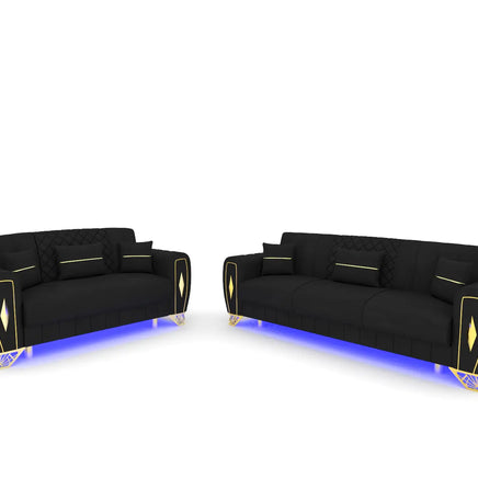 Black 3+2 Seater