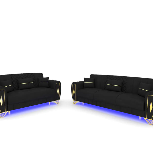 Black 3+2 Seater