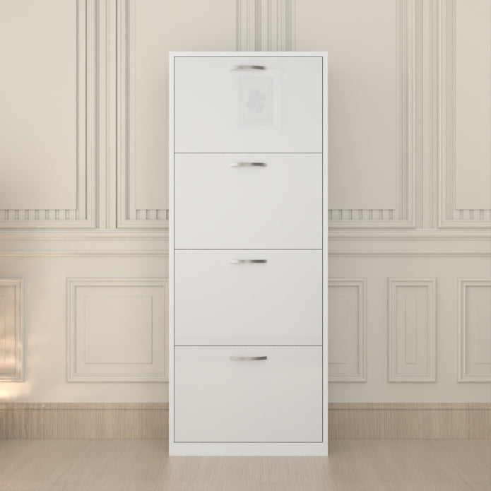 4 Tier Glossy Shoe Cabinet