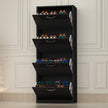 4 Tier Glossy Shoe Cabinet