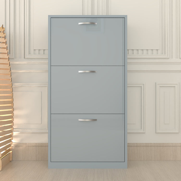 3 Tier Glossy Shoe Cabinet