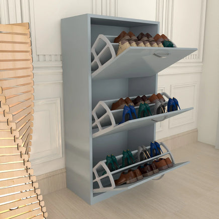 3 Tier Glossy Shoe Cabinet