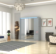 Porto 2 Doors Wardrobe | COLOR: Grey | SIZE: 165cm