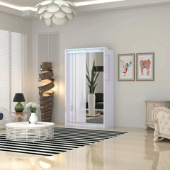 Porto 2 Doors Wardrobe | COLOR: White | SIZE: 125cm , 165cm