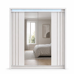 Porto 2 Doors Wardrobe | COLOR: White | SIZE: 125cm , 165cm