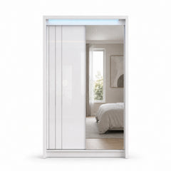 Porto 2 Doors Wardrobe | COLOR: White | SIZE: 125cm , 165cm
