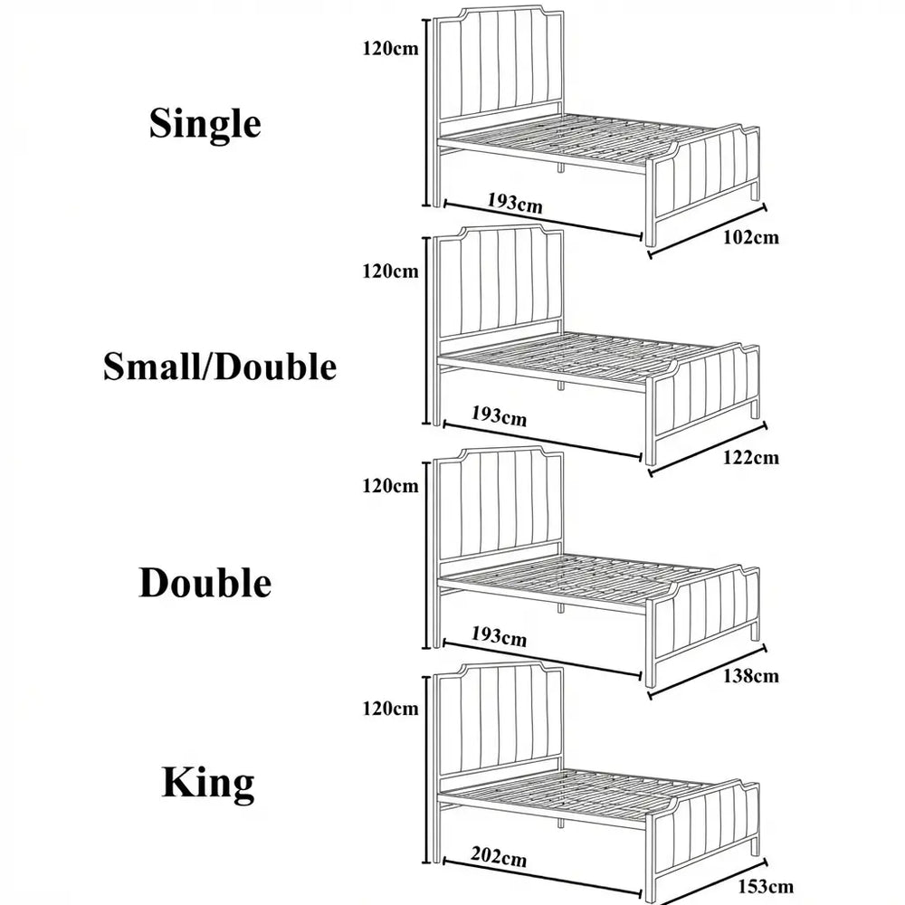 Arles Metal Bed Dimensions & Specs