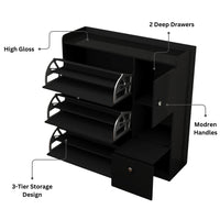Dublin 3 Tier Shoe Cabinet