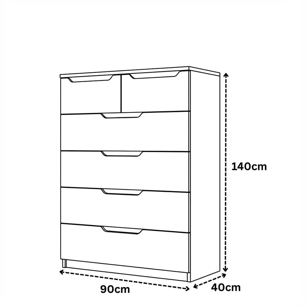 Sofia 6 Drawer Chest Dimensions & Specs