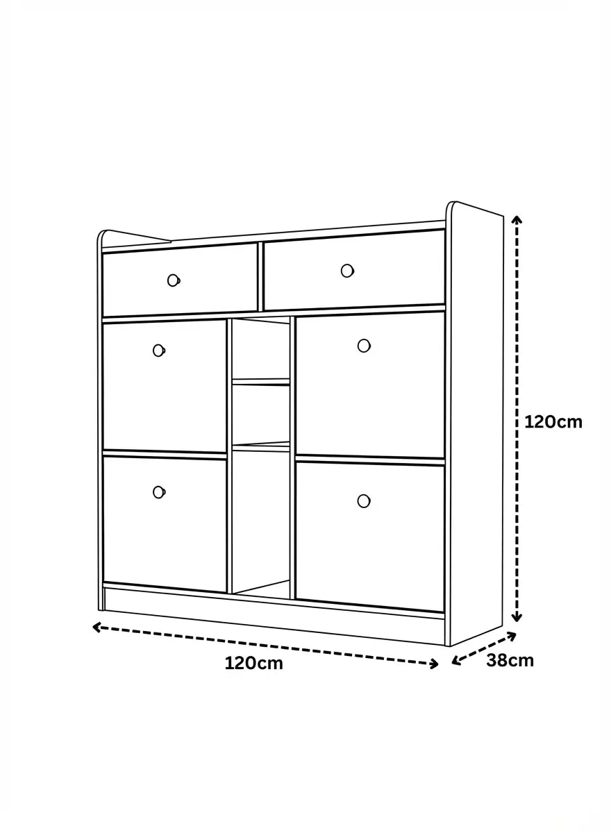 Miami 4 Tier Shoe Cabinet Dimensions & Specs