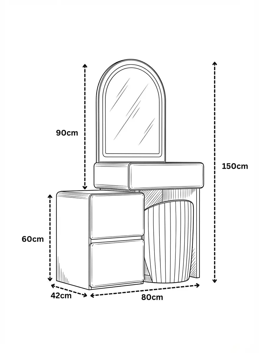 Venezia Dressing Table Dimensions & Specs