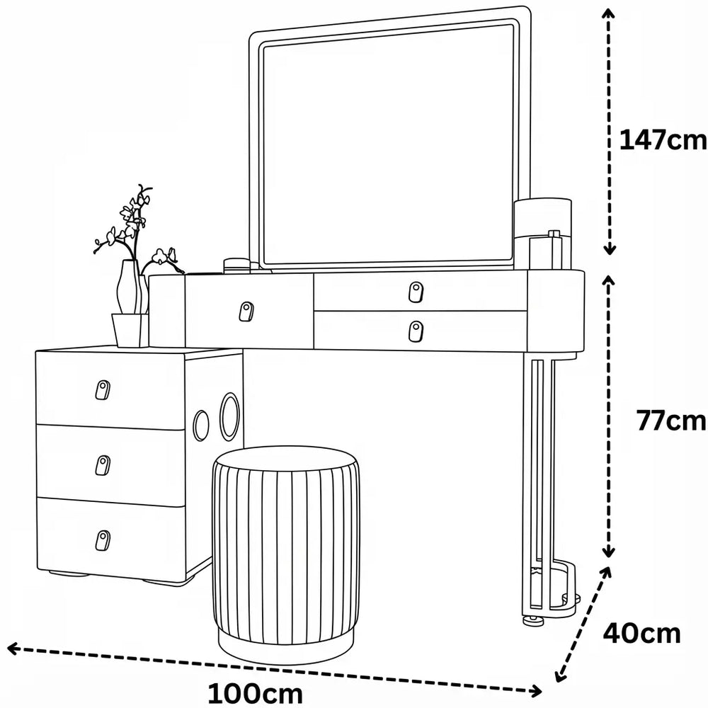 Bristol Dressing Table Dimensions & Specs