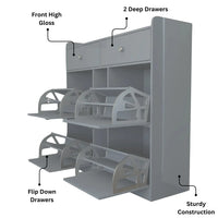 Miami 4 Tier Shoe Cabinet